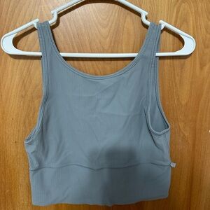 LULULEMON RHINO GREY POWER PIVOT RIBBED TANK TOP